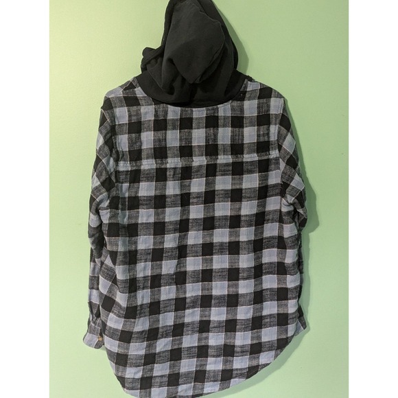 Women's time and tru black and blue flannel large - Picture 6 of 9